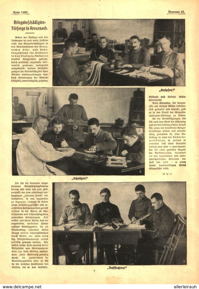 Erfrischungsstellen "Dresden" In Russisch Polen,Kriegsbeschädigtenfuersorge Kreuznach / Artikel  Aus Zeitschrift/1915 - Paketten