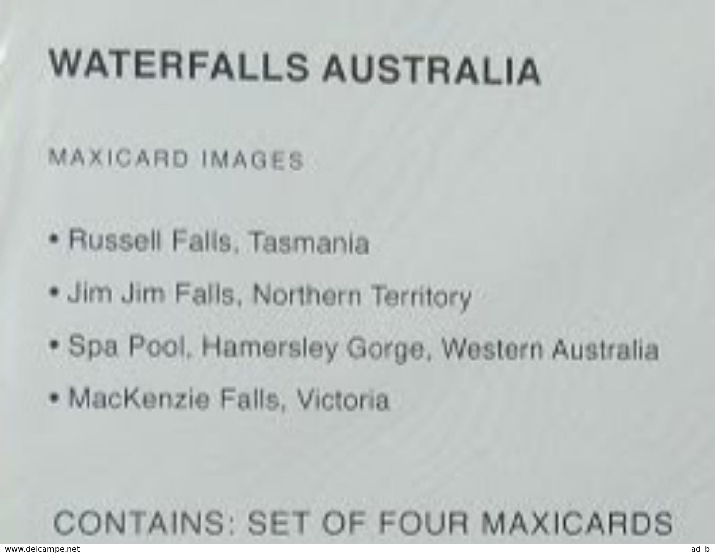 Australia 2008. Waterfalls. Set Of Maxicards - Environment & Climate Protection