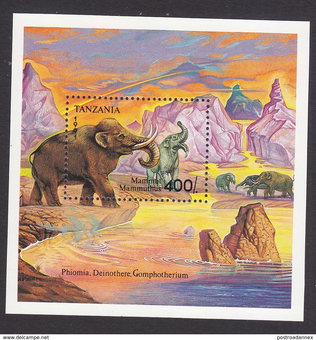 Tanzania, Scott #799, Mint Never Hinged, Elephants, Issued 1991 - Tanzania (1964-...)