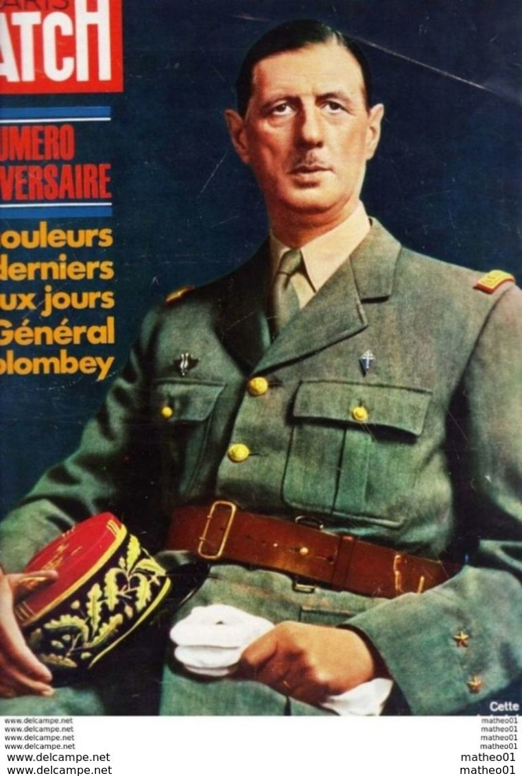 3 PARIS MATCH 1970 1971 Numero Historique1970 L'ADIEU A DE GAULLE - People