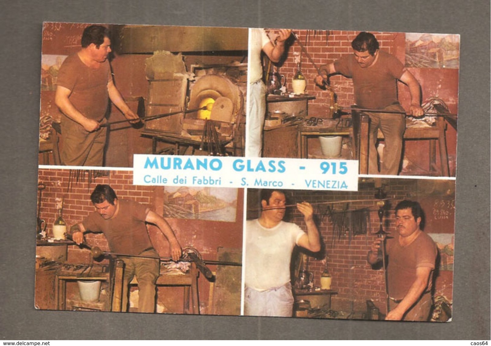 MURANO GLASS - 915 S. MARCO VENEZIA CARTOLINA LAVORAZIONE VETRO - Negozi