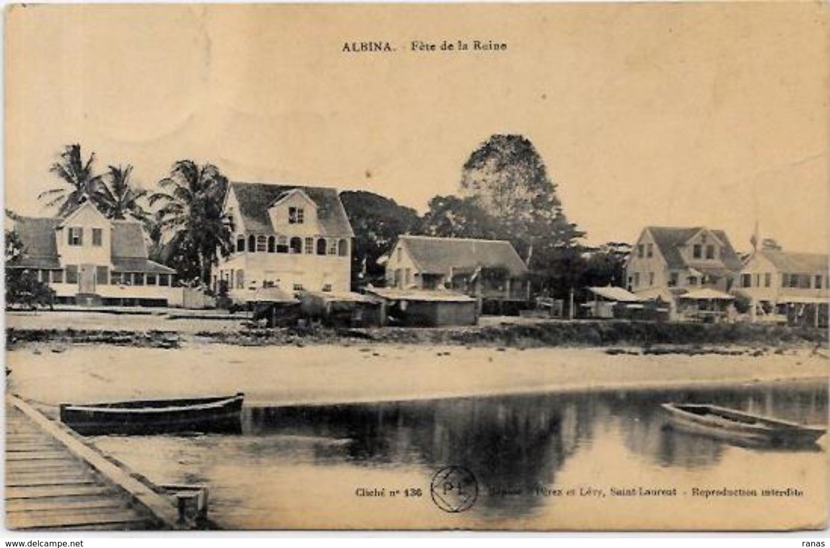 CPA Guyane Guyana Albina Circulé - Other & Unclassified