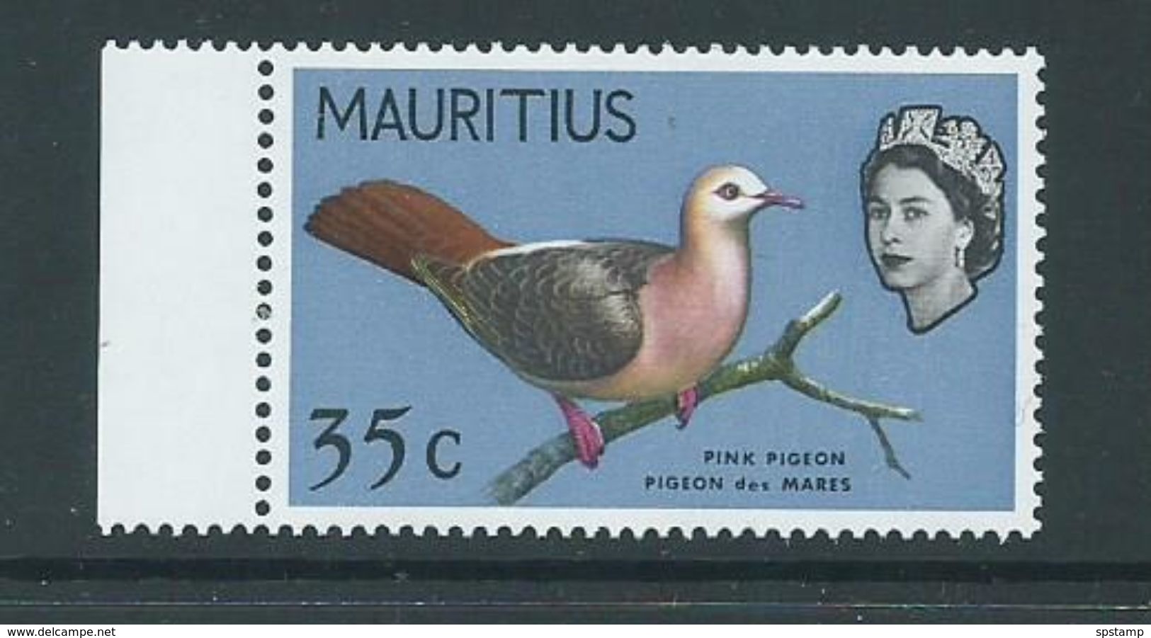 Mauritius 1966 35c Bird Definitives Sideways Watermark MNH - Mauritius (1968-...)