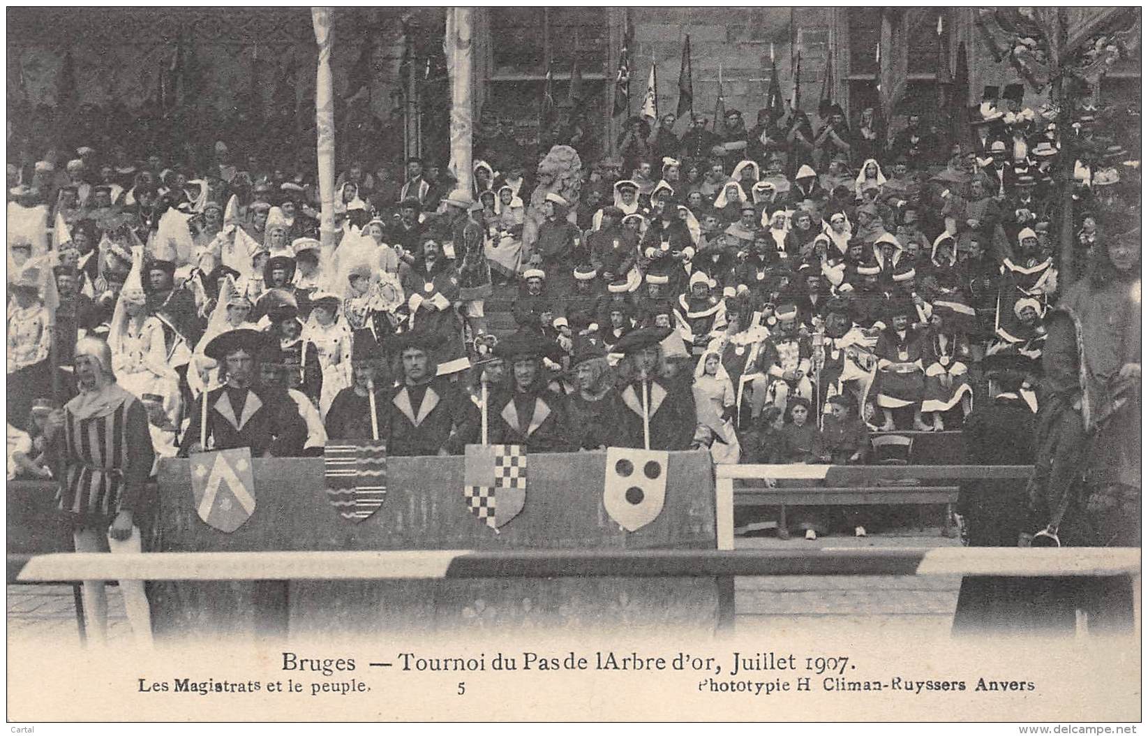 BRUGES - Tournoi Du Pas De L'Arbre D'or, Juillet 1907 - Les Magistrats Et Le Peuple - Brugge