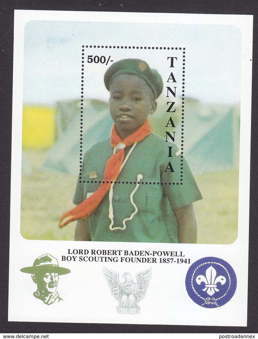 Tanzania, Scott #847, Mint Never Hinged, Scouts, Issued 1992 - Tanzania (1964-...)