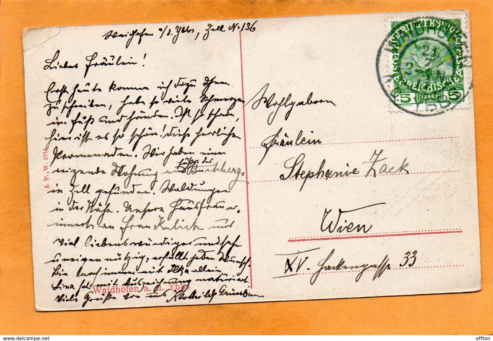 Waidhofen An Der Ybbs 1911 Postcard - Waidhofen An Der Ybbs