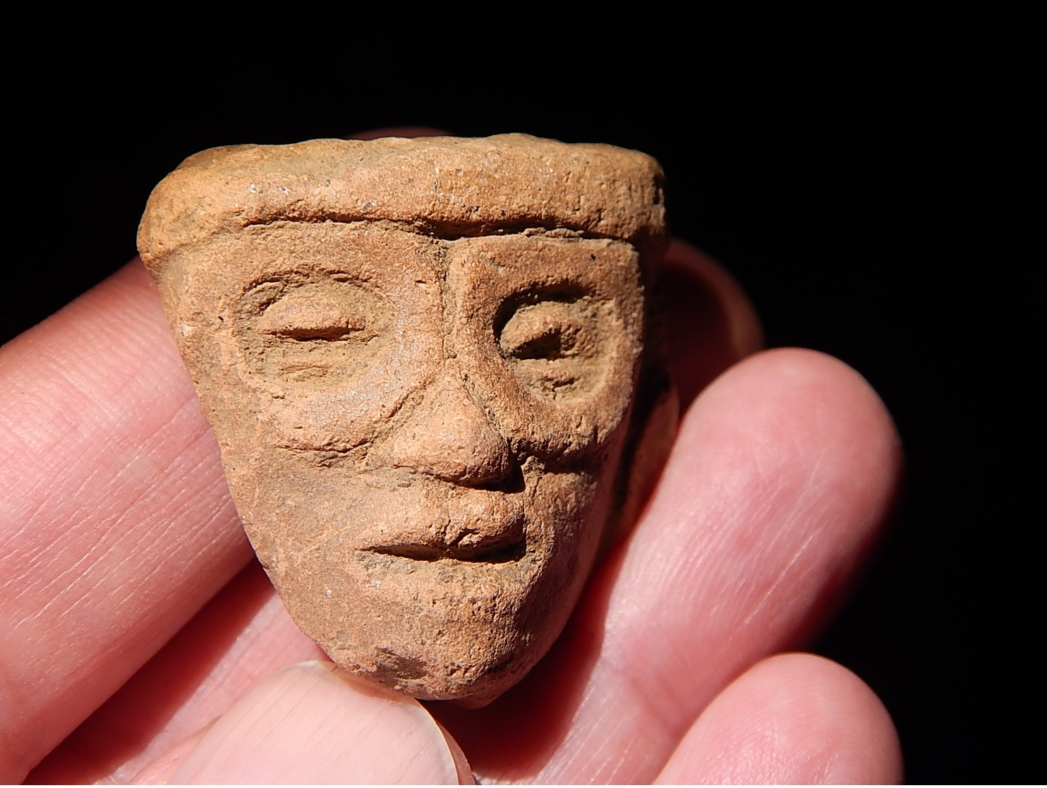 Rare Tête Dieu Tlaloc De La Pluie, Mexique Précolombien 400-900 AD. - Archéologie