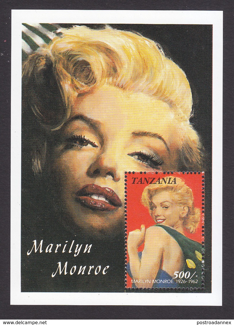 Tanzania, Scott #813, Mint Never Hinged, Marilyn Monroe, Issued 1992 - Tanzanie (1964-...)