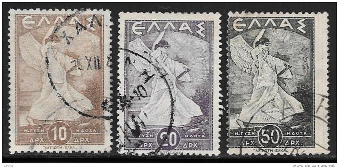 Greece, Scott # 462-4 Used Glory, 1945 - Used Stamps