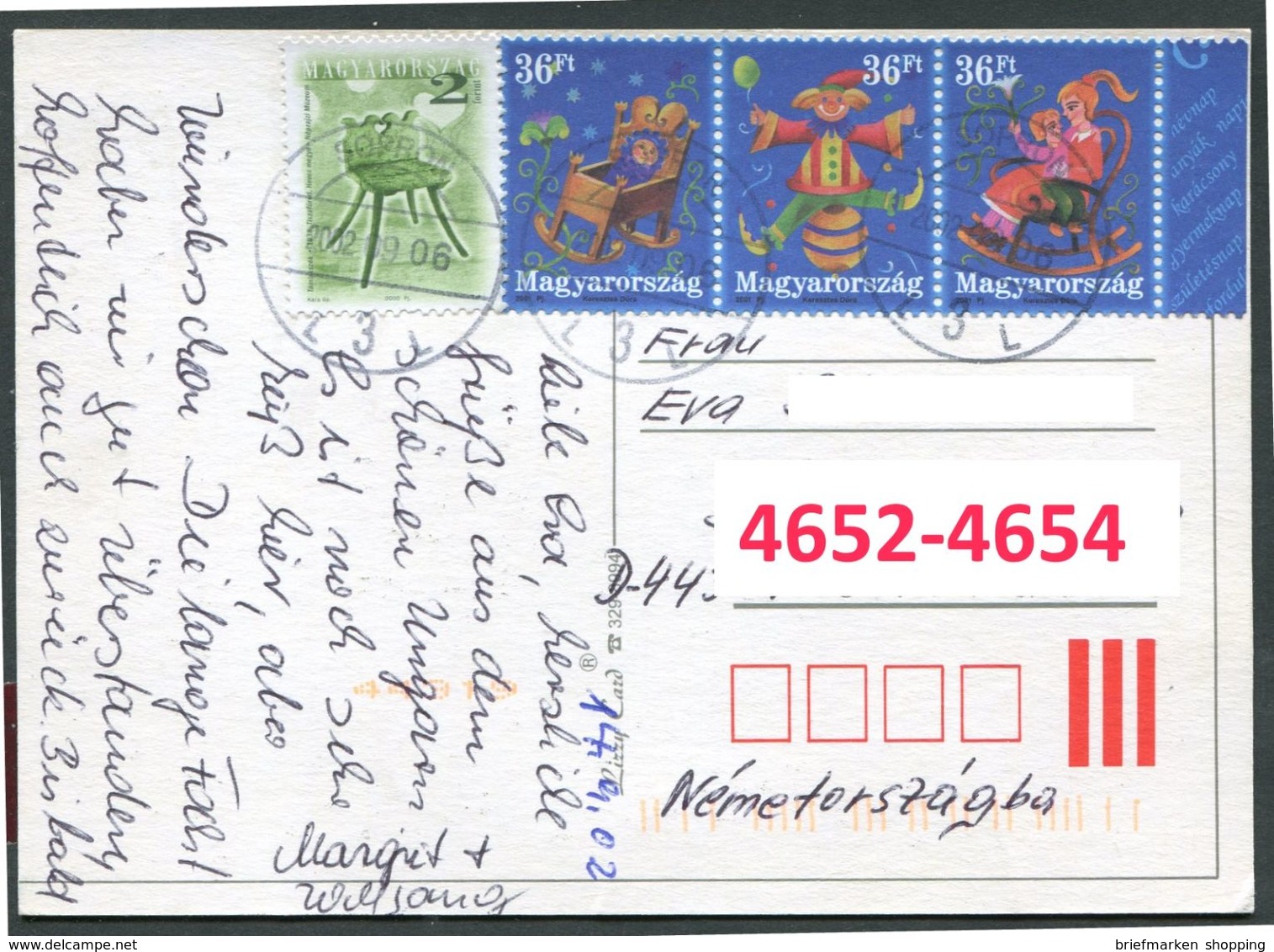 Ungarn - Hongrie - Hungaria - Magyarország - Michel 4652-4654 Auf AK Von Sopron - Storia Postale