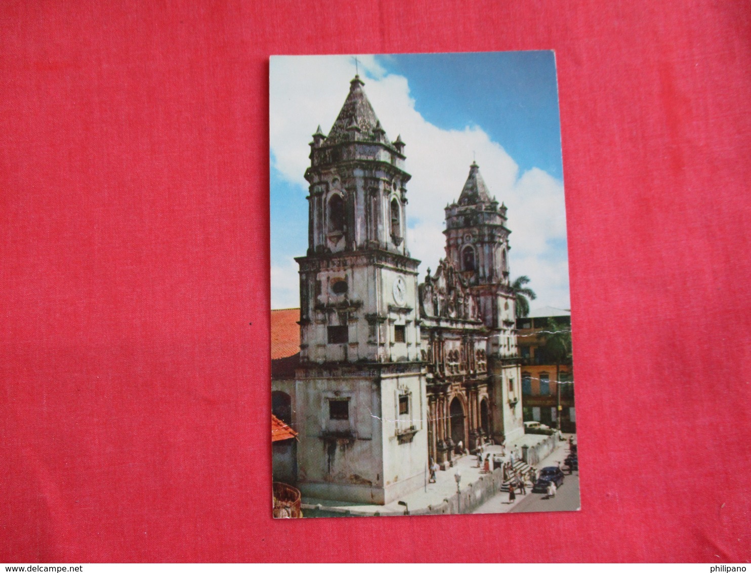 Panama  City Cathedral       2 Overprint  Stamp  & Cancel    Ref 2857 - Panama