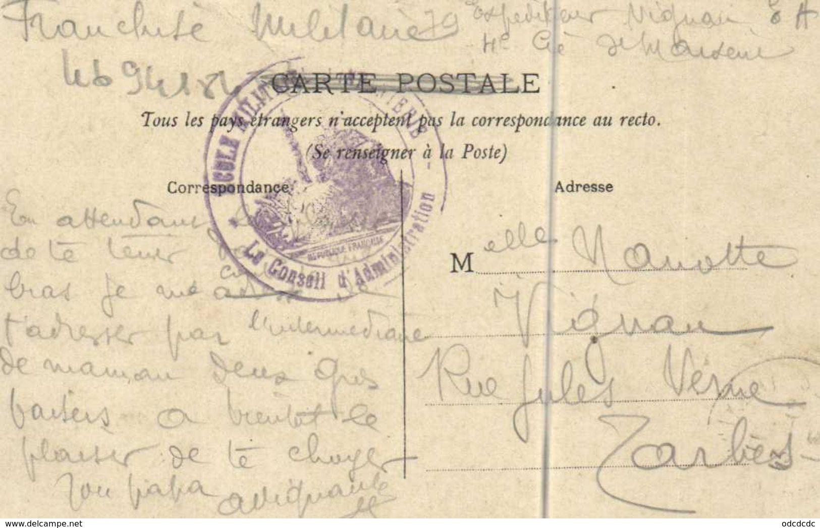 LA BRECHE  Halles Et Eglise Personnages Recto Verso Beau Cachet Militaire - Autres & Non Classés