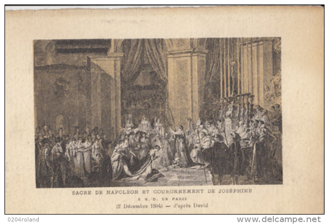 NAPOLEON  - Sacre De Napoléon Et Couronnement De Joséphine - 2 Decembre 1905 : Achat Immédiat - Histoire