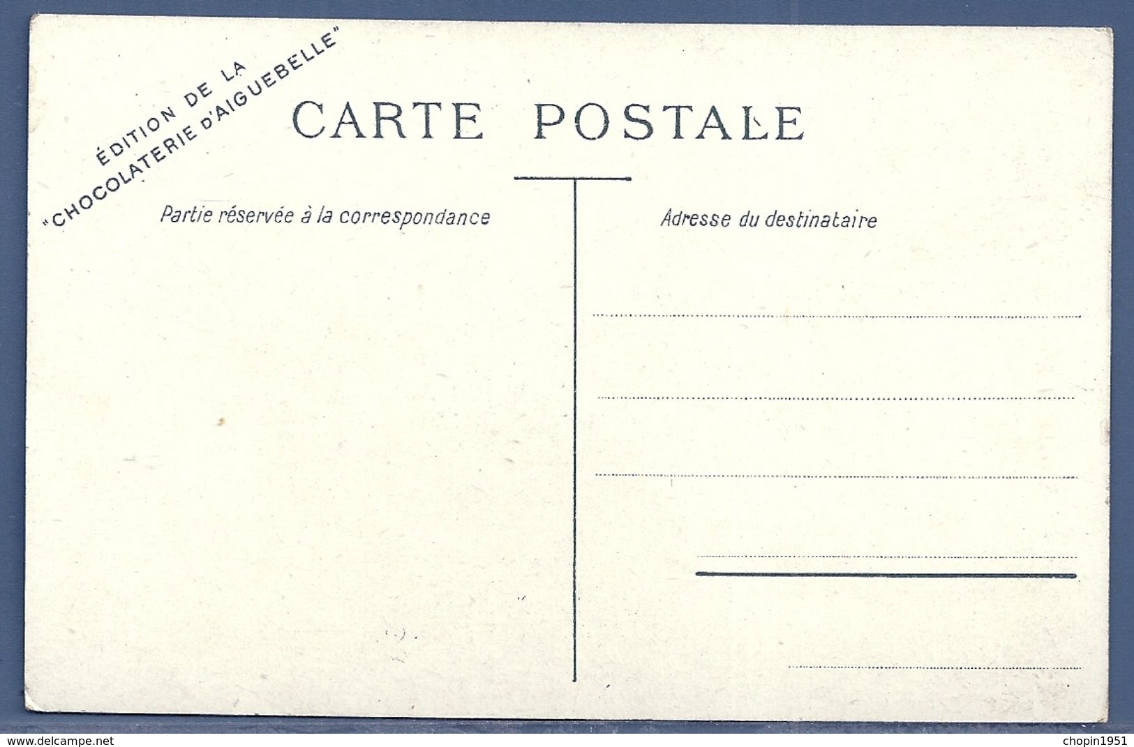 CPA - CHÂTEAU DE POTSDAM - CHOCOLATERIE D'AIGUEBELLE - 1900-1949