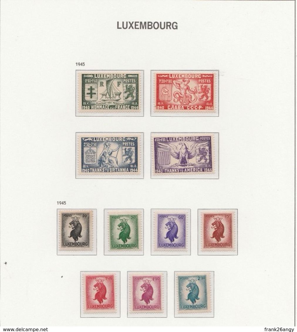 LUSSEMBURGO 1945, Lotto Di 2 Serie Cpl. 11v. Mi.343/46+388/94 - Yv.356/59+360/66 Nuovi** - Neufs