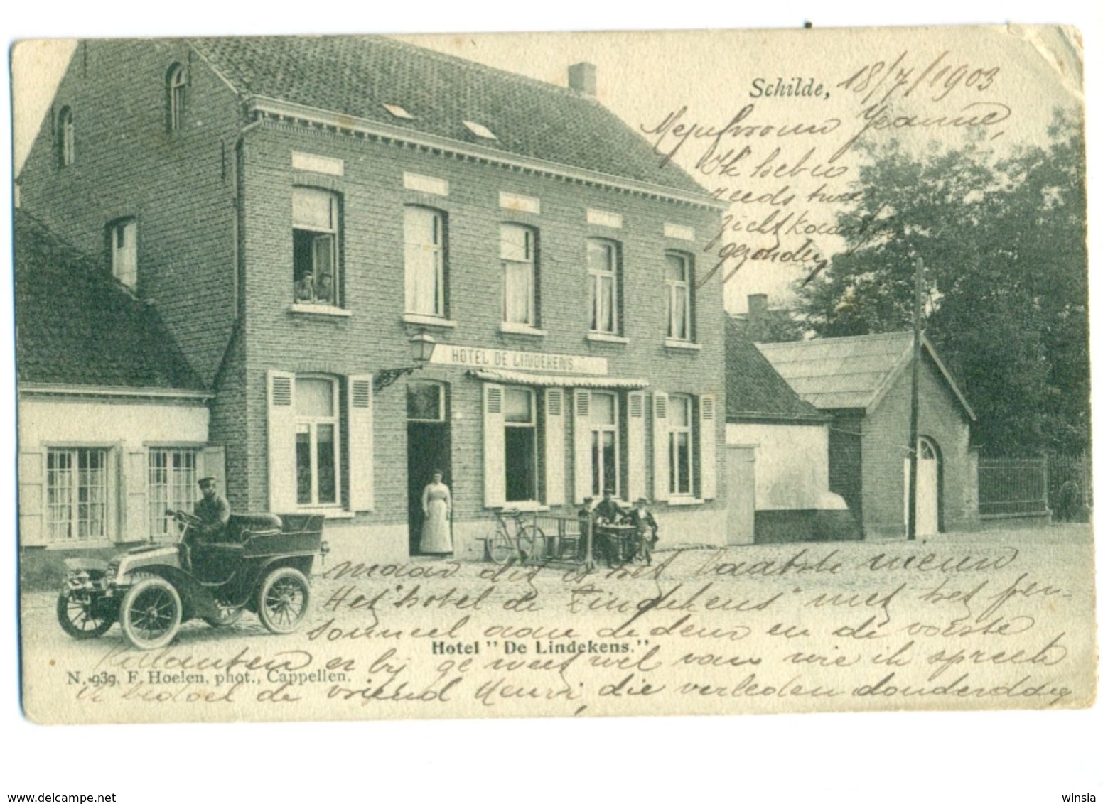 Schilde  - Hotel "De Lindekens"-  Hoelen 939 - Schilde