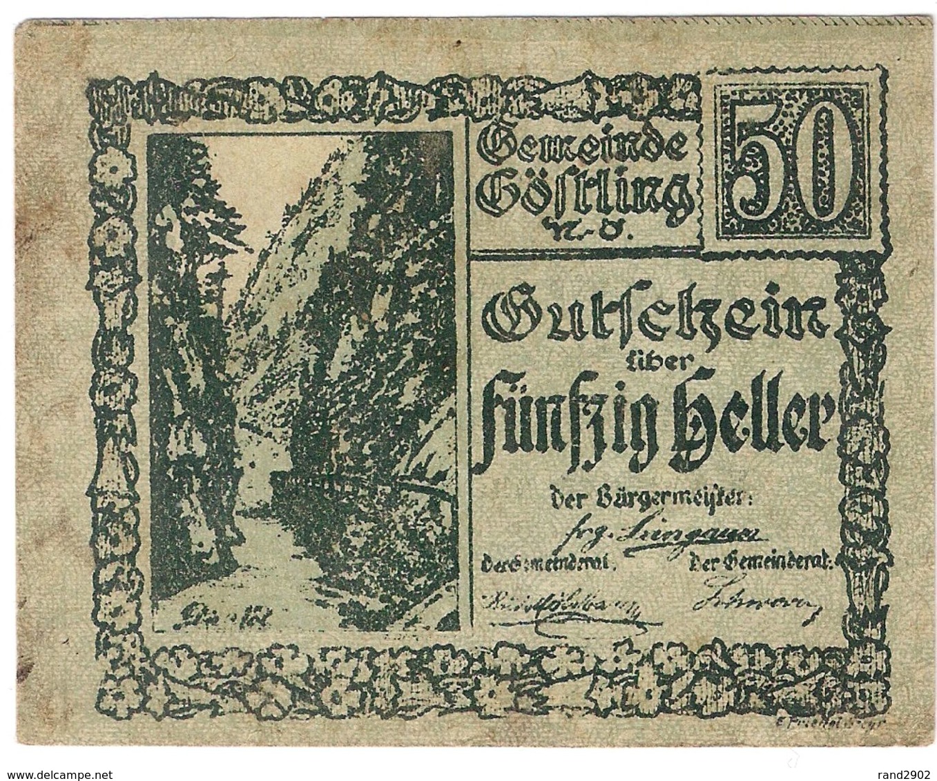 Österreich Austria Notgeld 50 HELLER FS243 GOSTLING /162M/ - Oesterreich