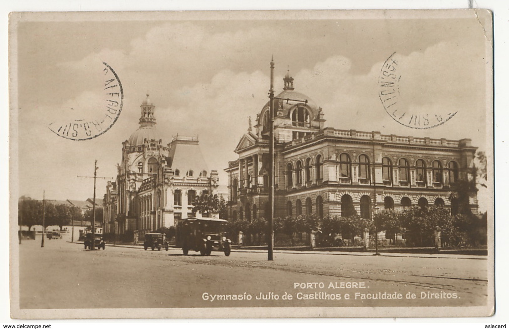 Porto Alegre Gymnasio Julio De Castihos E Facultade De Direitos Used To Saigon Via Hong Kong - Porto Alegre