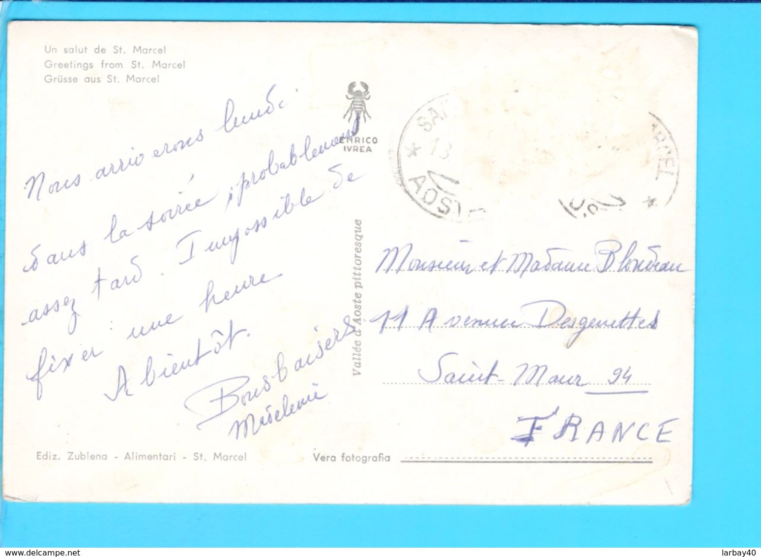 Cp  Cartes Postales - Saluti Da St Marcel - Altri & Non Classificati