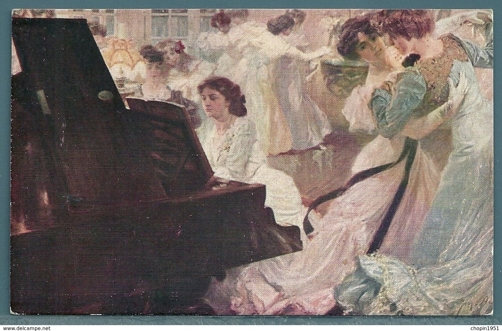 CPA - LE BAL BLANC (J.M. AVY) PIANO - Paintings