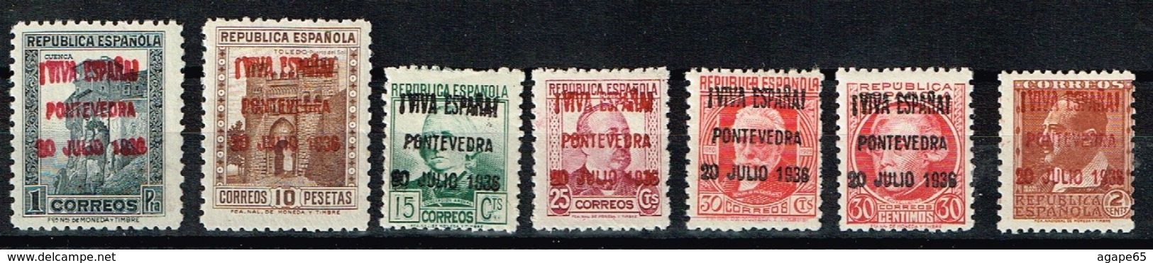 Sellos Patrióticos Pontevedra, MNH, ** - Emisiones Nacionalistas