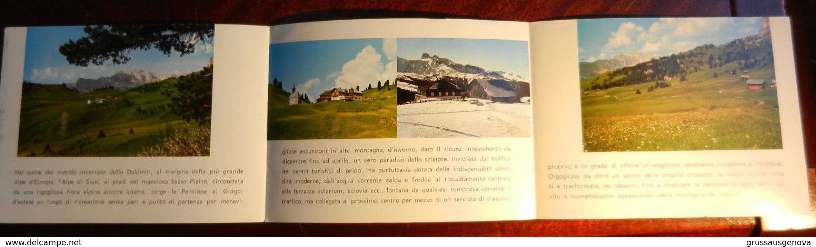 16124) RIFUGIO ZALLINGER ALPE DI SIUSI DOLOMITI BROCHURE FORMATO CARTOLINA - Bolzano