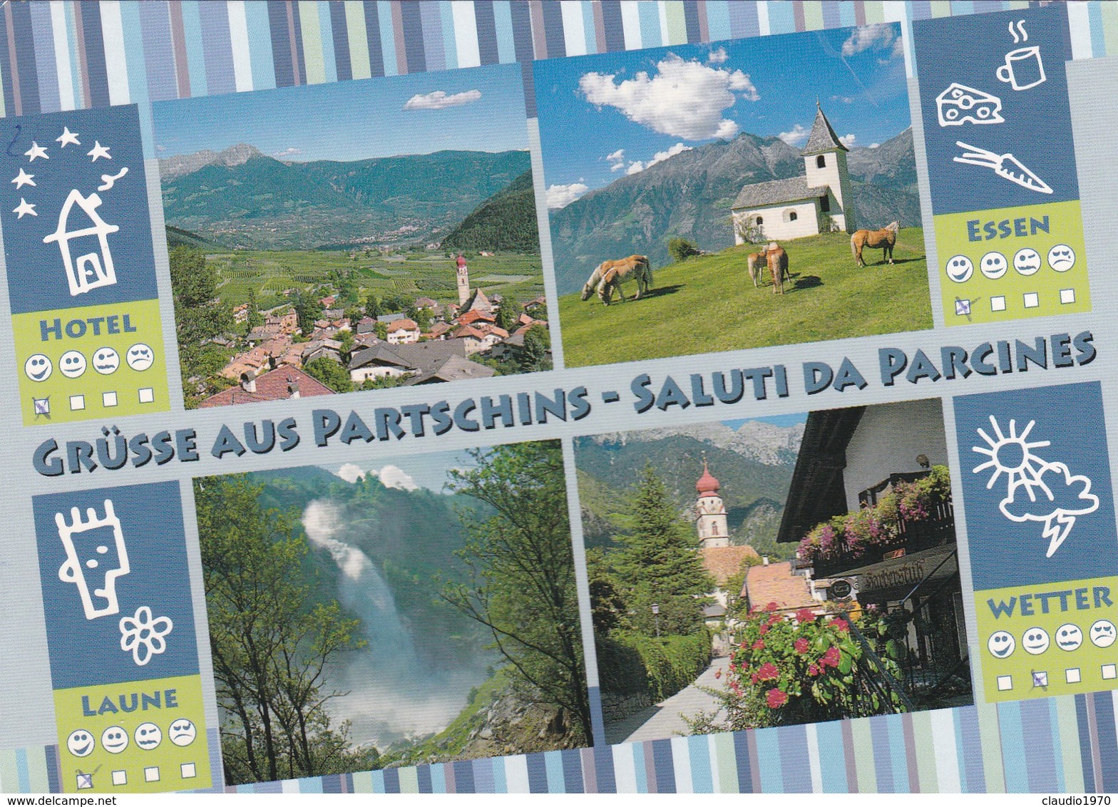 CARTOLINA - POSTCARD - MERANO - GRUSSE AUS PARTSCHINS - SALUTI DA PARCINES - Merano