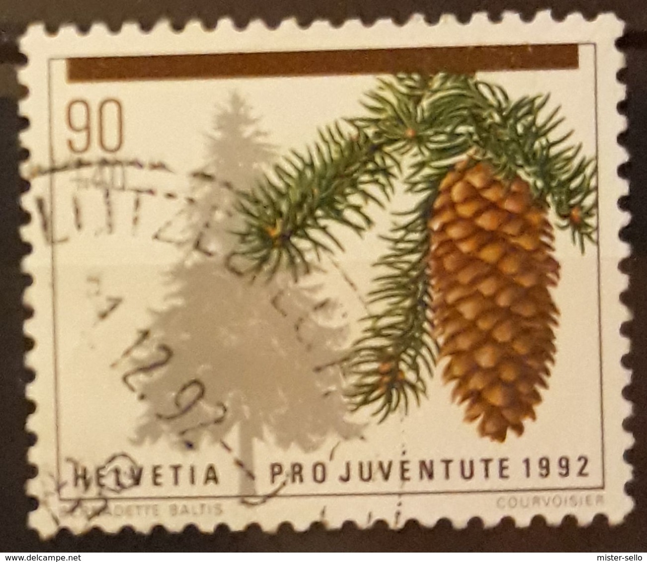 SUIZA 1992 Pro Juventute - Trees. USADO - USED. - Usados