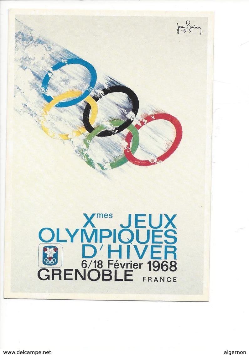 19399 - Grenoble 1968 Jeux Olympiques D'Hiver (Reproduction D'Affiche Format 10 X 15) - Jeux Olympiques