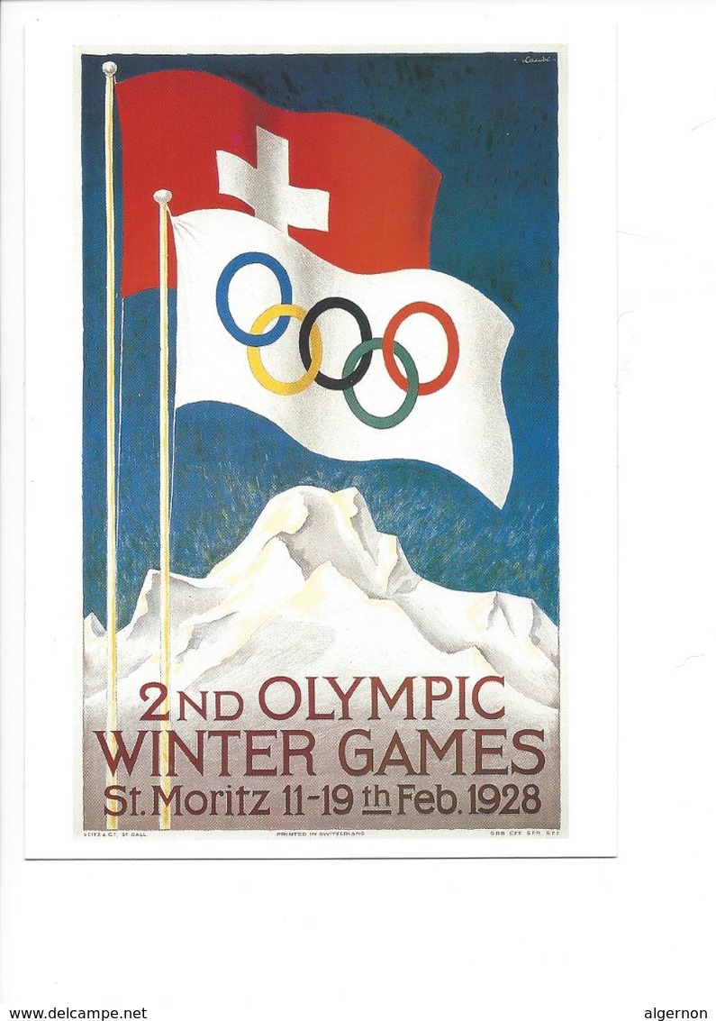 19406 - Saint-Moritz 1928 Jeux Olympiques D'Hiver (Reproduction D'Affiche Format 10 X 15) - Olympic Games