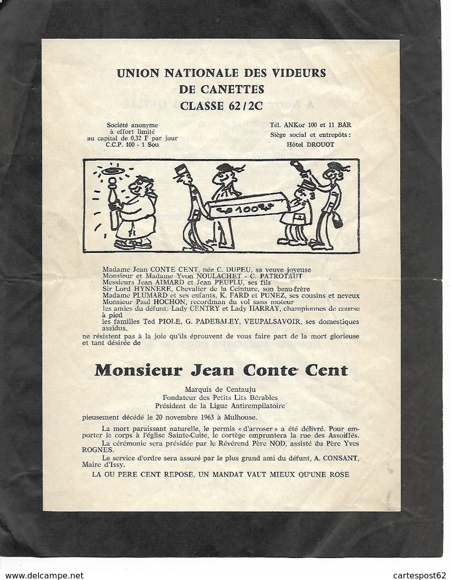 Père Cent 62/2C. Mulhouse.  3 Pages D'humour Militaire. - Autres & Non Classés