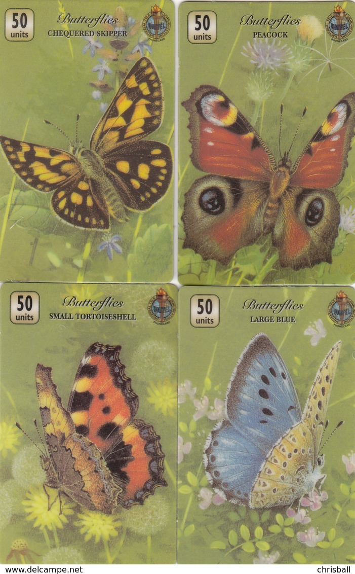 UK Phonecard  - Unitel Remote Memory - Set 4 Butterfly - Superb Mint Condition - [ 8] Firmeneigene Ausgaben