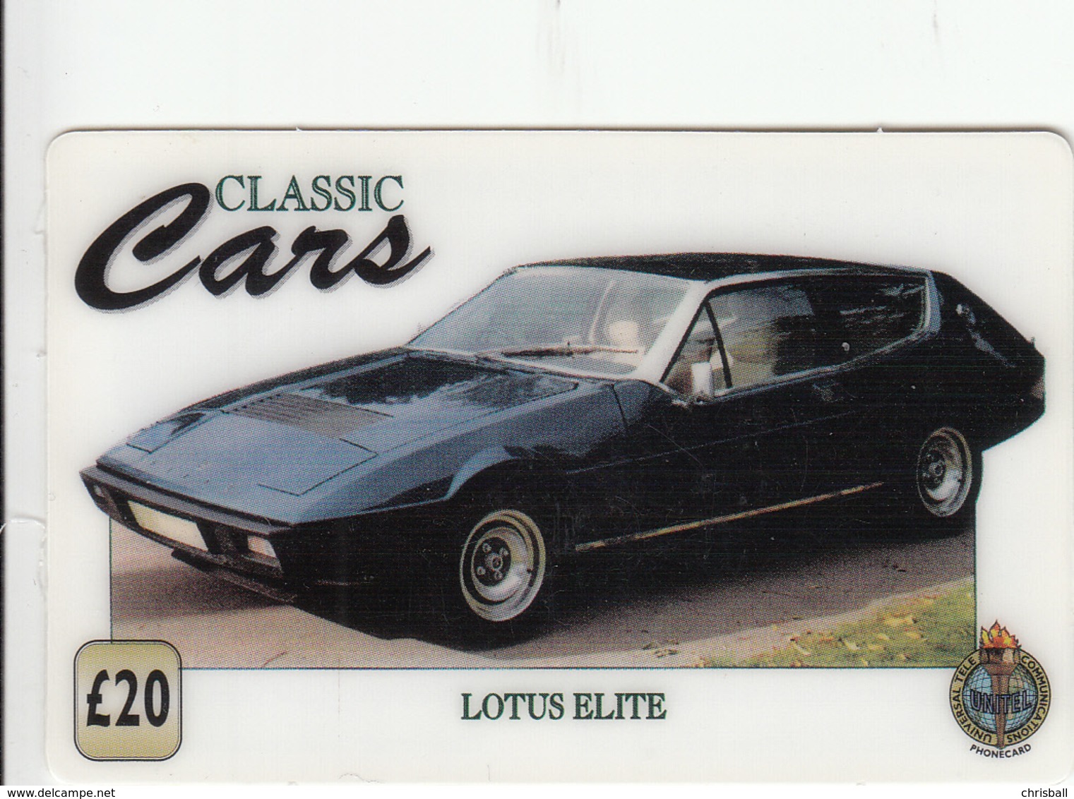 UK Phonecard  - Unitel Remote Memory - Classic Cars Lotus Elite - Superb Mint Condition - [ 8] Firmeneigene Ausgaben