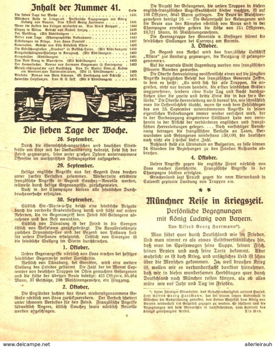 Muenchner Reise In Kriegszeit / Artikel, Entnommen Aus Zeitschrift/1915 - Bücherpakete