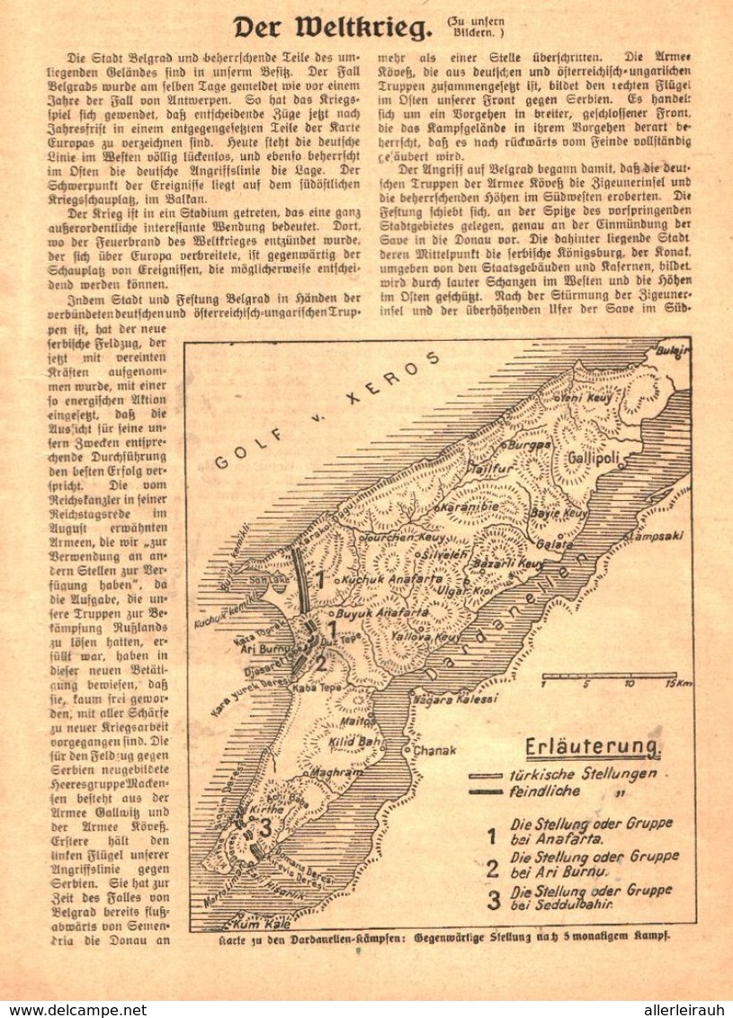 Der Weltkrieg / Artikel, Entnommen Aus Zeitschrift/1915 - Packages