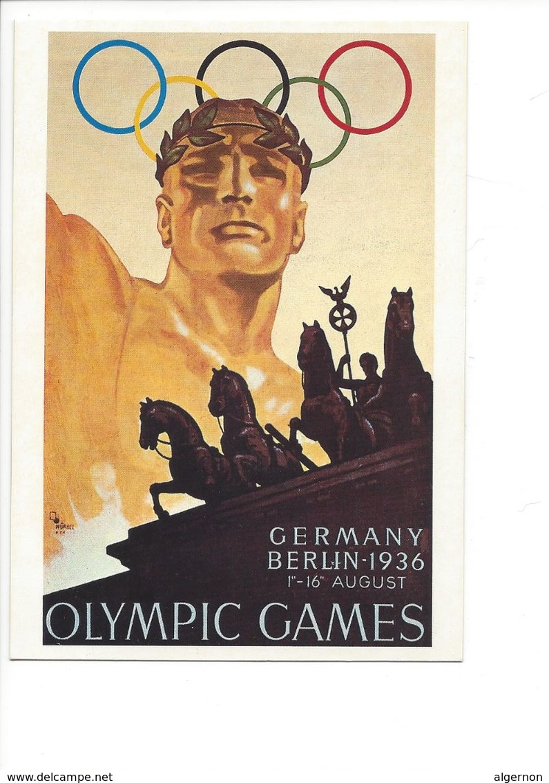 19409 - Berlin 1936 Jeux Olympiques D'Eté (Reproduction D'Affiche Format 10 X 15) - Jeux Olympiques