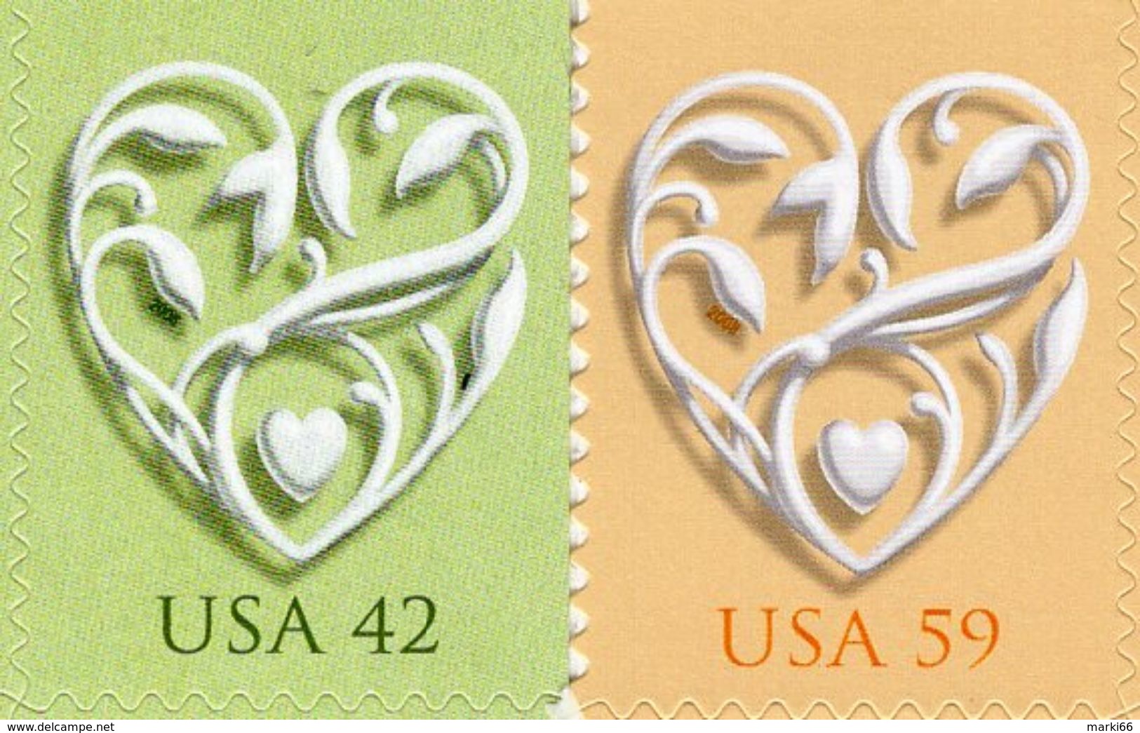 USA - 2008 - Wedding - Mint Self-adhesive Stamp Set - Unused Stamps