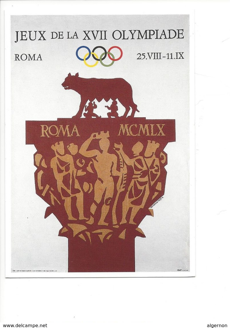 19413 - Roma 1960 Olympic Games (Reproduction D'Affiche Format 10 X 15) - Jeux Olympiques