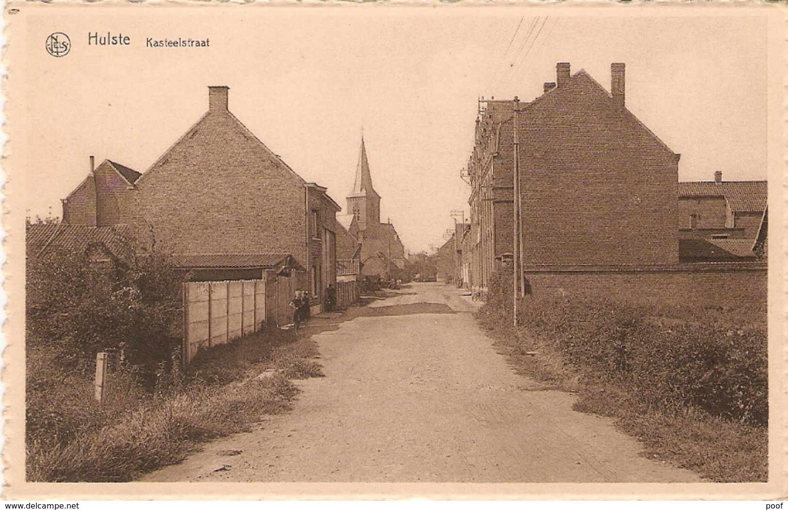 Hulste : Kasteelstraat Met Kerk - Harelbeke