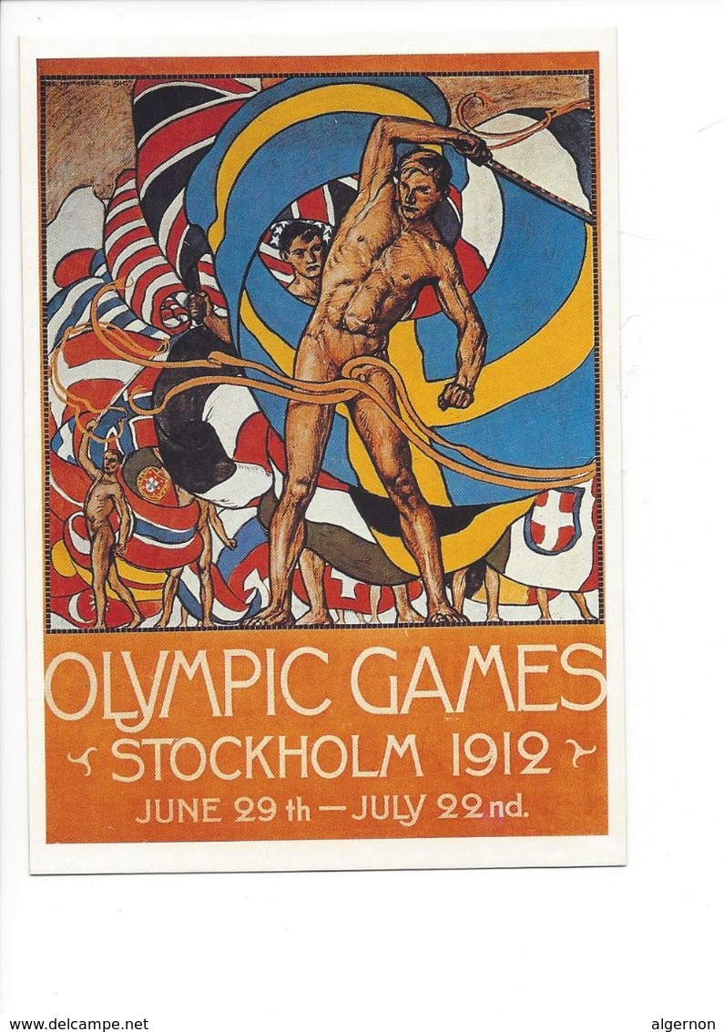 19425 - Stockholm 1912 Olympic Games (Reproduction D'Affiche Format 10 X 15) - Jeux Olympiques