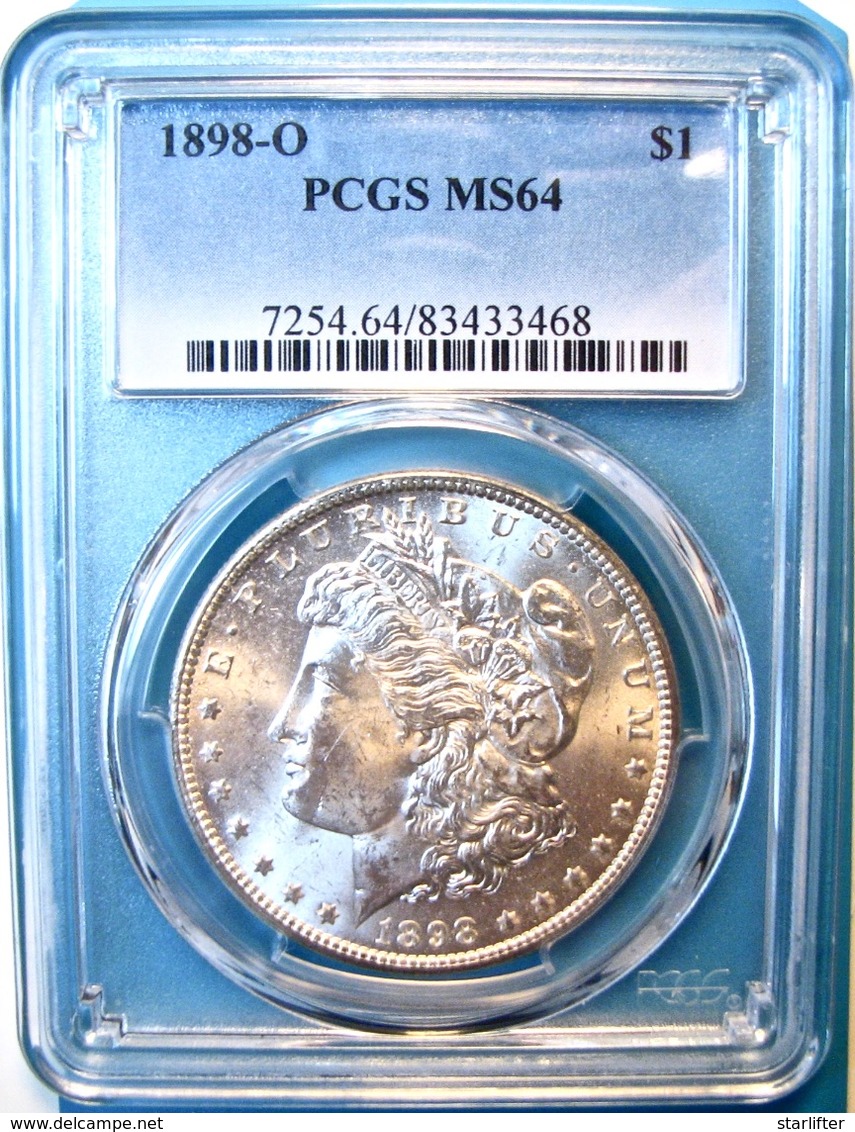 1898-O Morgan Silver Dollar. PCGS Certified MS64. M11. - 1878-1921: Morgan