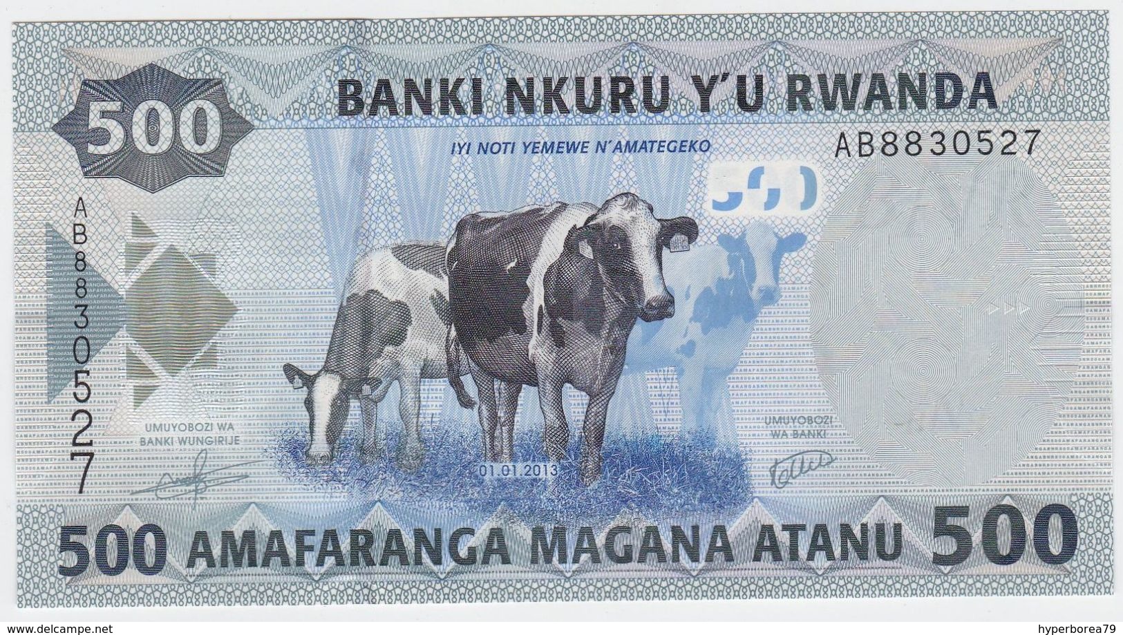 Rwanda P 38 - 500 Francs 1.1.2013 - UNC - Rwanda