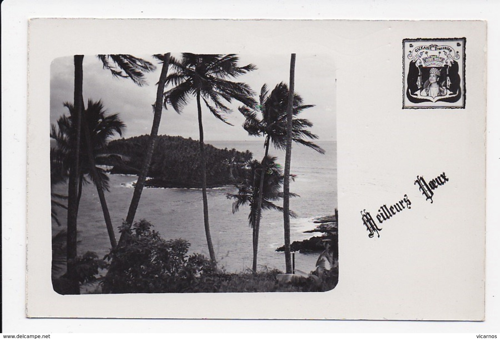 CARTE PHOTO GUYANE Voeux De L'Ile Du Diable Ancien Bagne - Autres & Non Classés