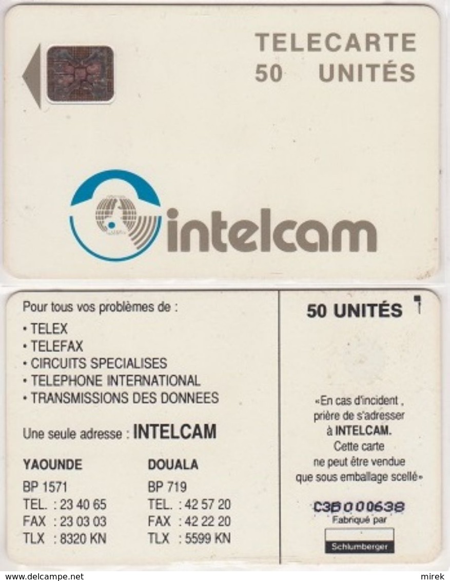 29/ Cameroon; P8. White - Logo, 50 Ut., SC5 Afnor, CN C3B000638 - Kameroen