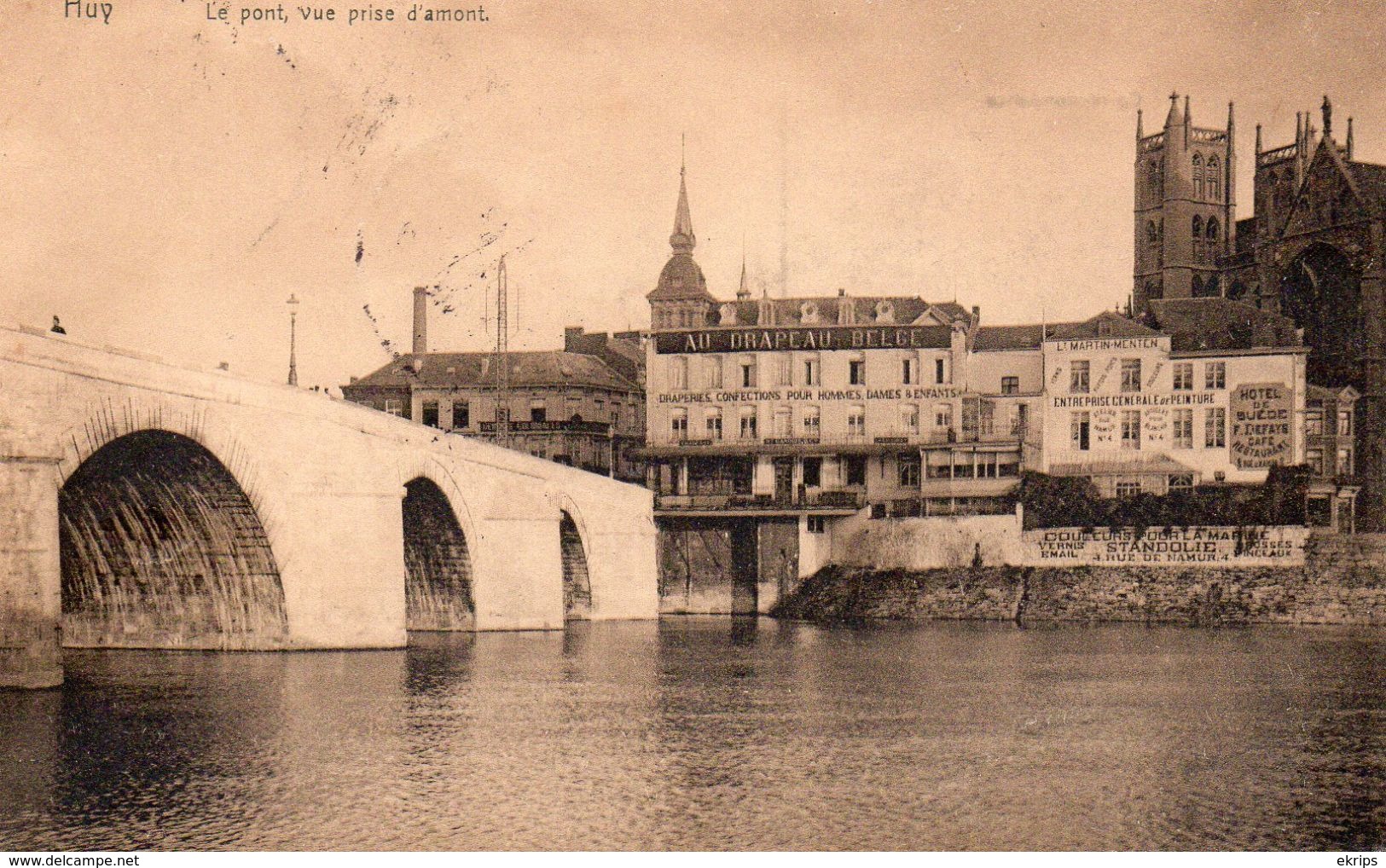 Huy Le Pont Vue Prise D'amont. - Huy