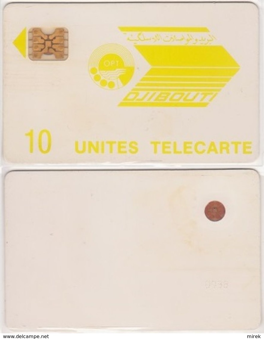 60/ Djibouti; P1. Logo Yellow, 10 Ut., SC4 GW Afnor, CN 9938 - Dschibuti