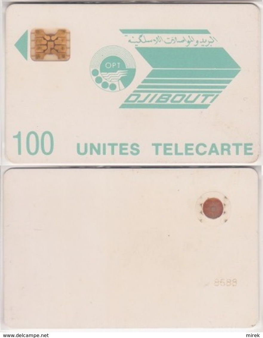 62/ Djibouti; P4. Logo Light Blue, 100 Ut., SC4 GW Afnor, CN 8688 - Gibuti