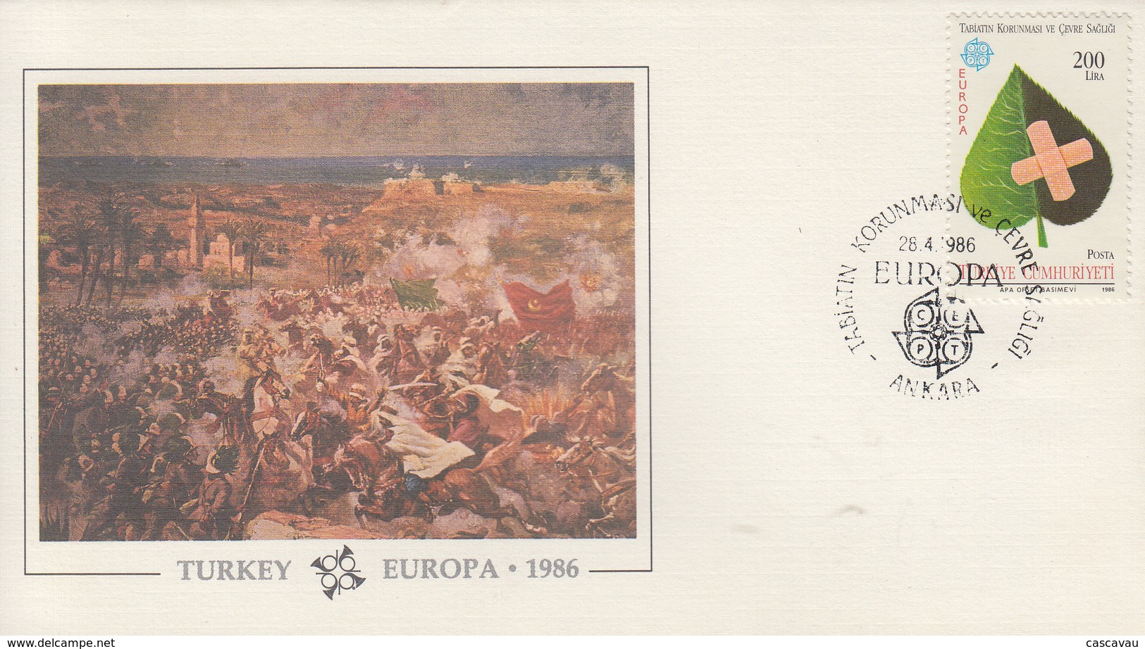 Enveloppe   FDC   1er  Jour   TURQUIE      EUROPA    1986 - 1986