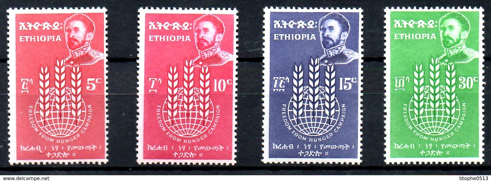 ETHIOPIE. N°408-11 De 1963. Campagne Mondiale Contre La Faim. - Contra El Hambre