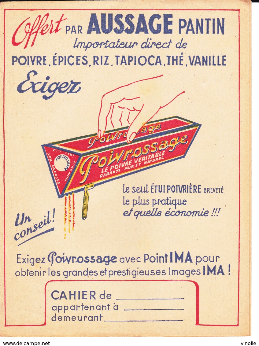 VP-GF.18-113 : PROTEGE-CAHIER. POIVROSSAGE. PANTIN. - Protège-cahiers